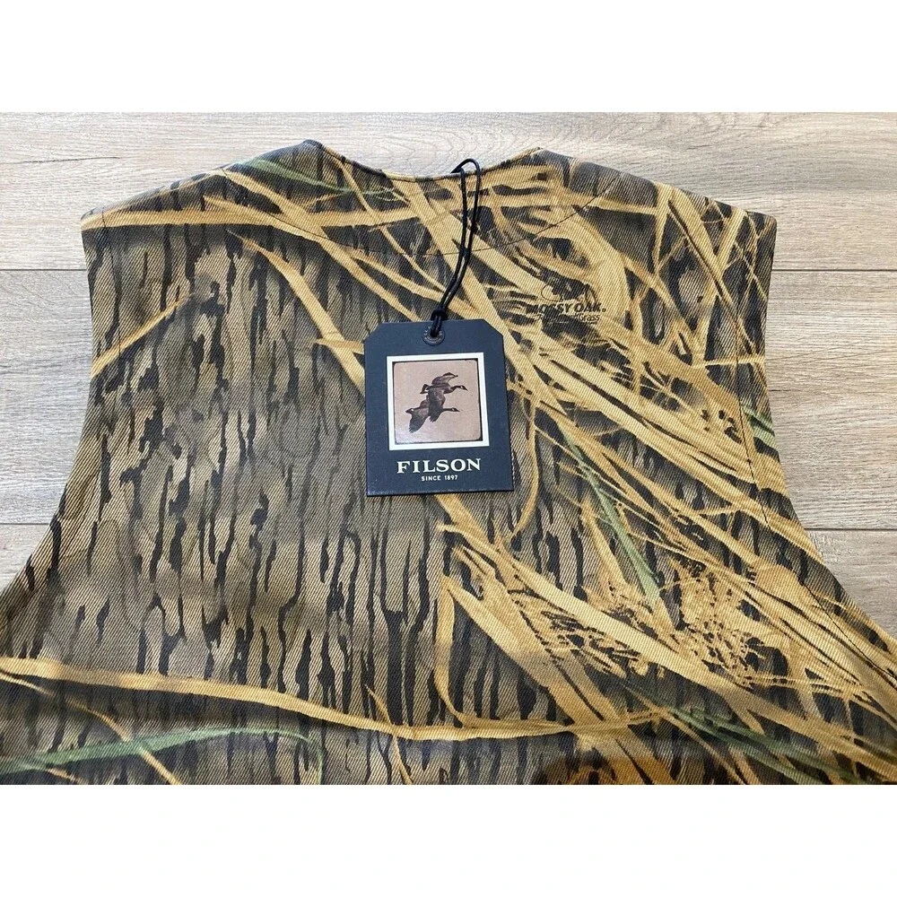 Filson Mossy Oak Rugged Twill Cruiser Mens L Shadow Grass Camo Field Vest Jacket - Picture 9 of 9